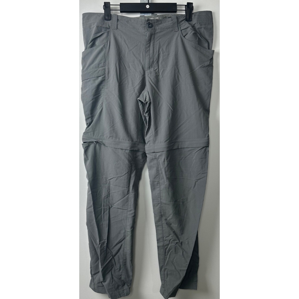 Mountain Hardwear Nylon Convertible Pants 10 32 Gray Zip Off Hiking Women A40